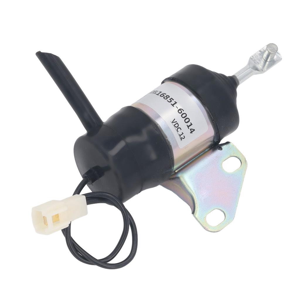 12V Shut Off Solenoid Valve 16851‑60014 Fuel Stop Solenoid Valve for Kubota Z482 D902 D722 Excavator
