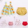 Baby Summer Skirt Bag Fart-wrapped Pants Suit Baby Floral Suspender Skirt Shorts Two-piece Sets