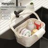 Hanging Sink Storage Basket, Expandable Drain Basket Set for Sink-Side Draining, Produce Washing, and Sponge Storage, Space-Saving Plastic Design, Set