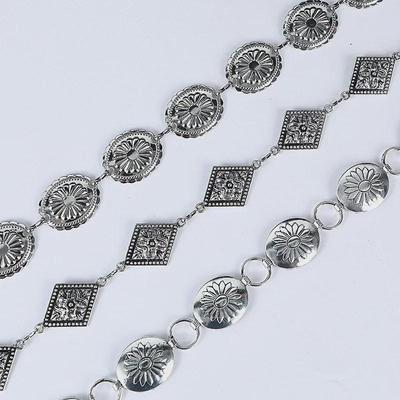 Γυναικεία Εθνική Σκαλιστή Μεταλλική Αλυσίδα Μέσης & Ζώνη Φορέματος