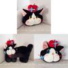 Apple Cat Plush Cushion With Embroidered Cartoon Design For Living Room Decor