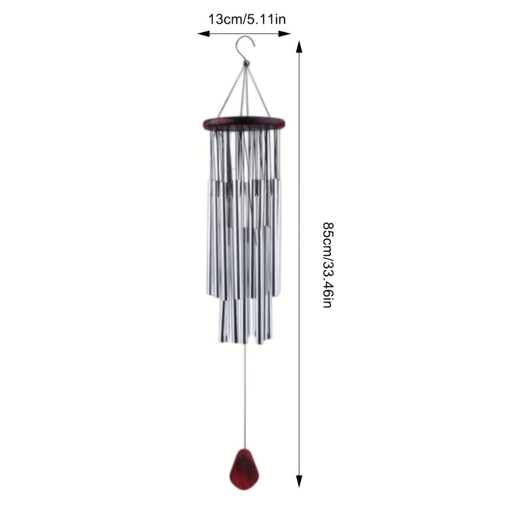 Chinese Traditional Wind Chimes Lucky Windchimes with Metal Tubes & Bells & Hook for Outdoor Garden Patio Decoration