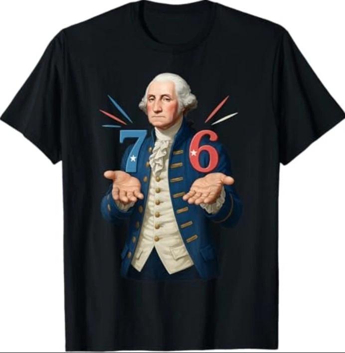 6-7 7-6 George Washington Seven Six Teacher American T-Shirt XL