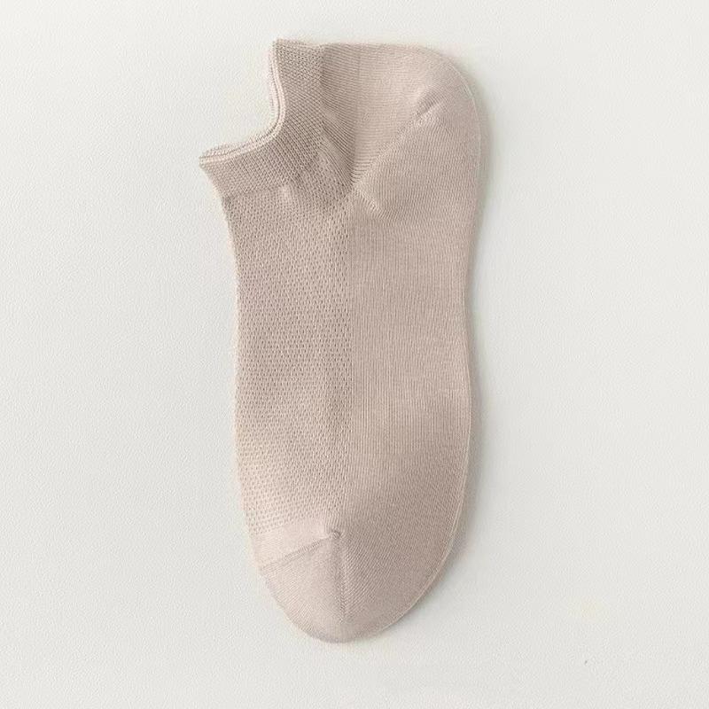 

Мужские весенне-летние сетчатые короткие носки из чистого хлопка, удобные, влагопоглощающие и устойчивые к запаху мужские носки-лодочки, однотонные спортивные короткие носки 1 pair хаки