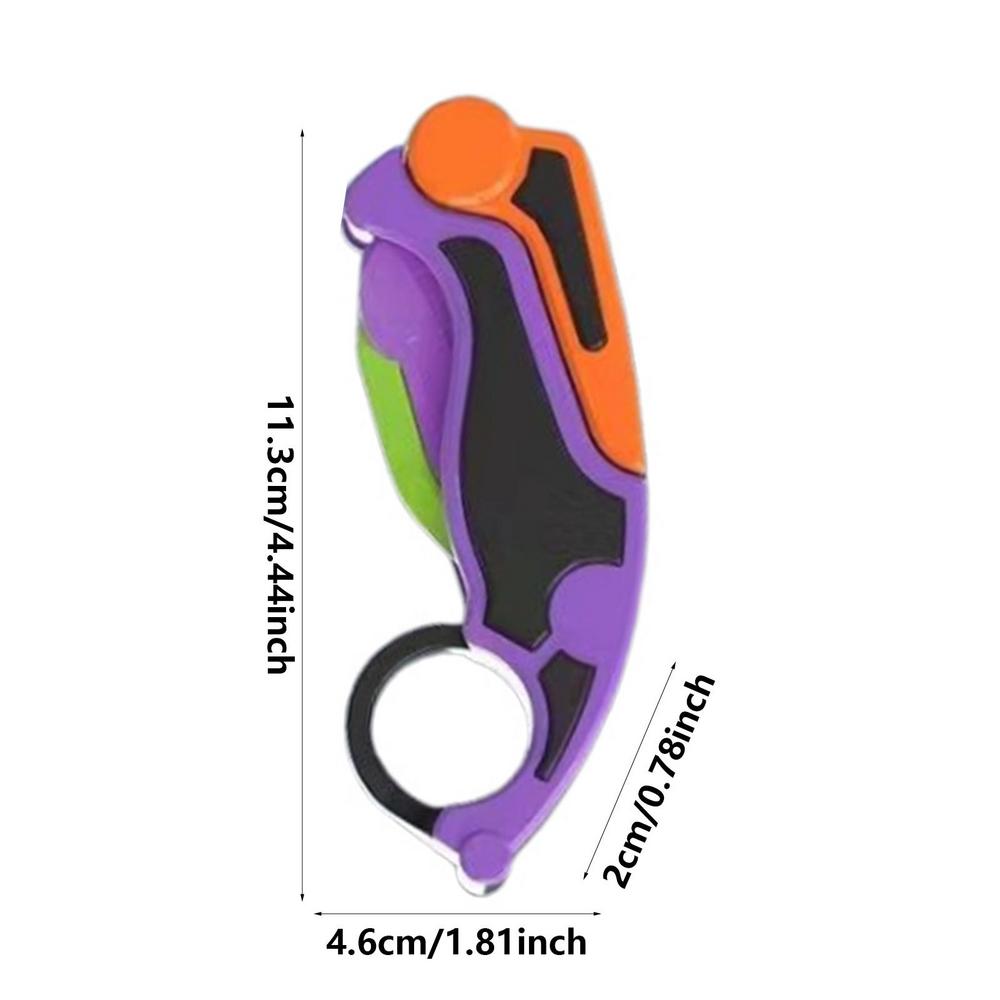 

3D Printed Gravity Claw Knife Fidget Toys Plastic Folding ButterflyKnife Adult Stress Relief Toys Novel Children Toy Xmas Gifts фиолетовый