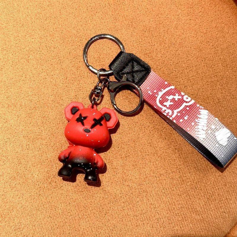 Adorable Galaxy Gradient Bear Silicone Keychain Trendy Fashion Accessory