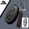 Abs Carbon Fiber 3 5 7 Buttons For Hyundai Ioniq 6 Grand Prix Gn7 Kona Car Remote Key Case Cover Protected Keychain Accessories