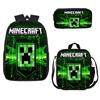 Student Schoolbag Cartoon Backpack Set 3D Digital Printing Backpack