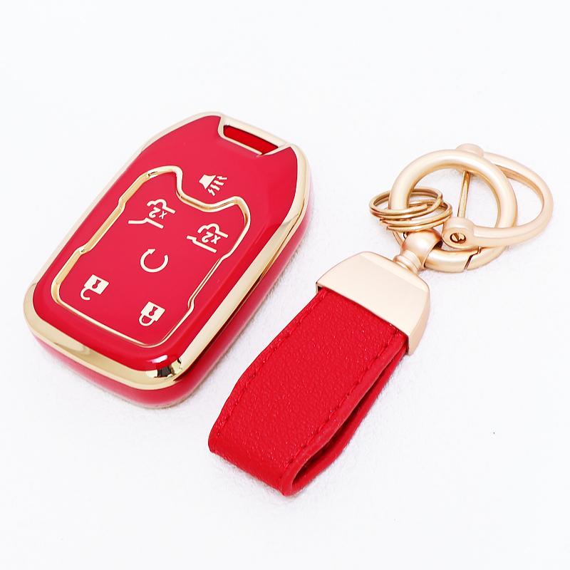 Keyless Shell Fob For Chevrolet Silverado GMC Sierra 1500 2500HD 3500HD Terrain Acadia 6 Button TPU Remote Car Key Case Cover