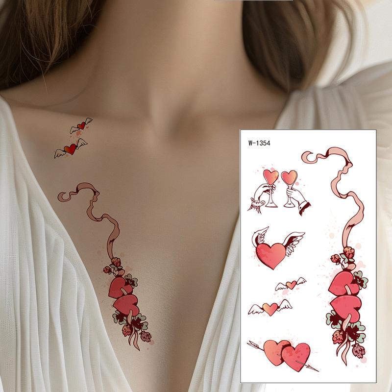 Tattoo Stickers Waterproof And Sweat-Proof Valentine'S Day Temporary Disposable Tattoo Stickers Cute