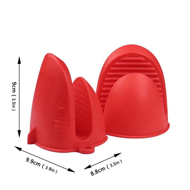 Shark Shaped Silicone Insulated Glove Anti Slip Thickened Scalding Device Silicone Oven Mitts Heat Resistant Cooking Pinch Grips