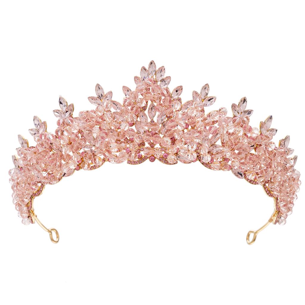Baroque European and American Beauty Pageant Bridal Crown Tiara Alloy Crystal Wedding Headband Hair Accessories Crown