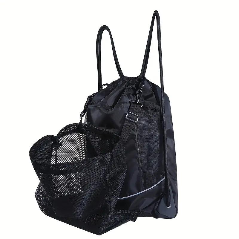 Basketball Backpack Large Capacity Outdoor Sports Bag Travel Bag Black Bag Bundle Mouth Bag Drawstring Bag Body Outdoor Sports