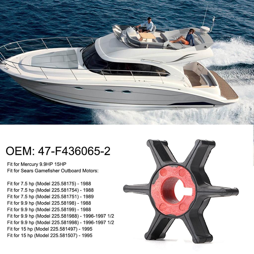 Outboard Motor Water Pump Impeller Replacement Fit for Mercury 9.9HP 15HP 47 F436065 2
