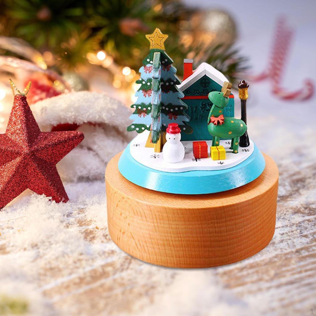 Christmas Musical Box Classic Decoration Play Merry Song Creative for Girlfriend