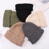Hats for Men and Women  Solid Color Ripped Woolen Hats Japanese All Match Knitted Hats Autumn and Winter Warm Pointed Pullover Cold Hats