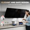 Cooker Hood 90 Cm Extractor Hood Recirculation / Extraction Air with 450 M³/h A+++, Touch Control with Activated Carbon Filter