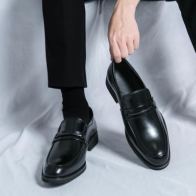 Fashion Fashion Brand Men Comfortable Pointed Casual Leather Shoes Spring New Style Men Business Office Breathable Oxford Leather Shoes