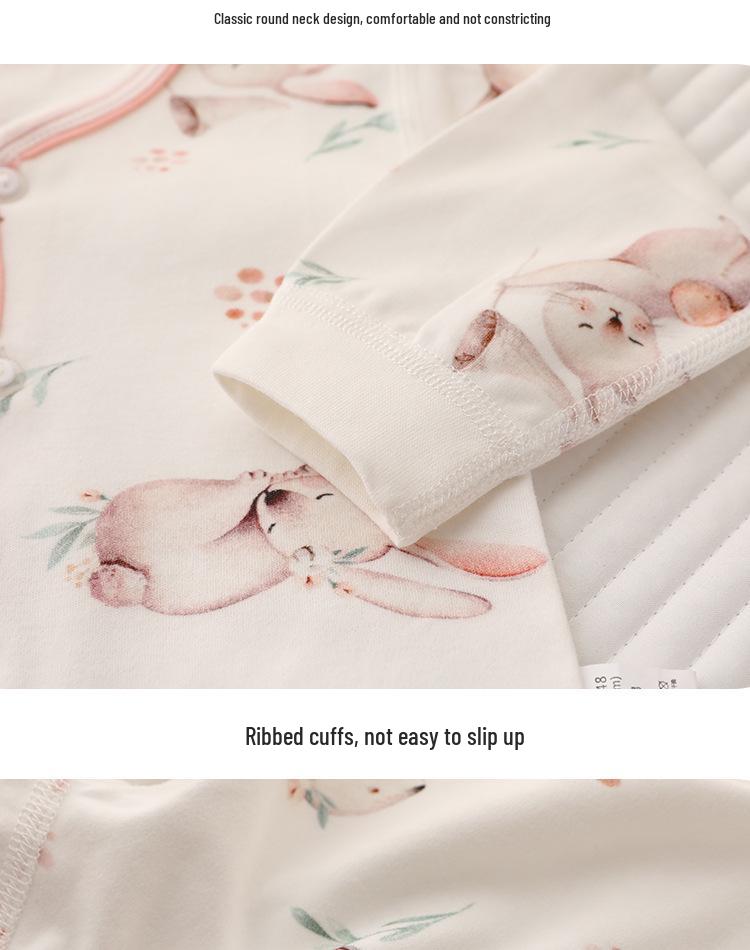 Novorozenecká chlapecká a dívčí dvoudílná sada dlouhého spodního prádla - Podzimní/zimní pyžamo