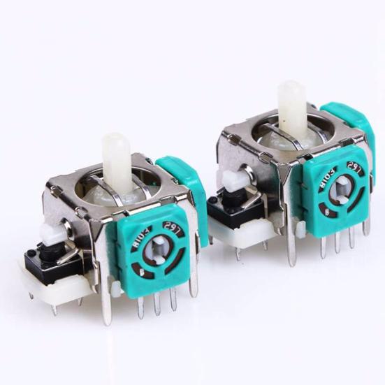 2Pcs Replacement 3D Analog Game Joystick Repair Accessory for PS2 PS3 X-BOX 360