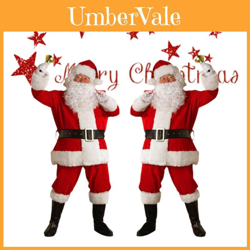Luxurious Velvet Santa Claus Costume For Adults With Complete Accessories Set