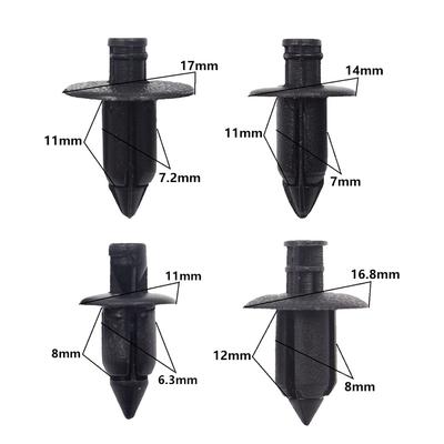 20pcs Universal Car Fairing Rivet Setting Panel Fastener Clips 6mm 7mm 8mm Plastic Push Pin Fastener Gadget Car Accessories