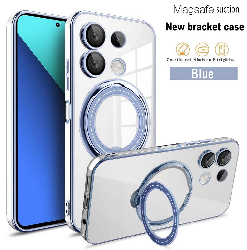 Magsafe Magnetic Absorption Plated case For Xiaomi Redmi Note 13 Pro + 12 11 11S Redmi 13C 12C 10C 9A Full Camera Protect Cover