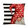 2024 Valentine's Day Gift Sweet Cushion Cover 45x45cm Linen Pillowslips Bedroom Pillowcase LOVE Heart Pattern Throw Pillow Cover