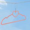 20 Pcs Heart Shaped Hanger Portable Bright Color Clothes Hanger Plastic Wardrobe Storage Home ganization Non Slip Closet