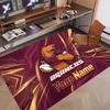 Custom Rug Brisbane Broncos Pattern Print Name Text Soft Non‑Slip Floor Carpet for Home Indoor Decoration