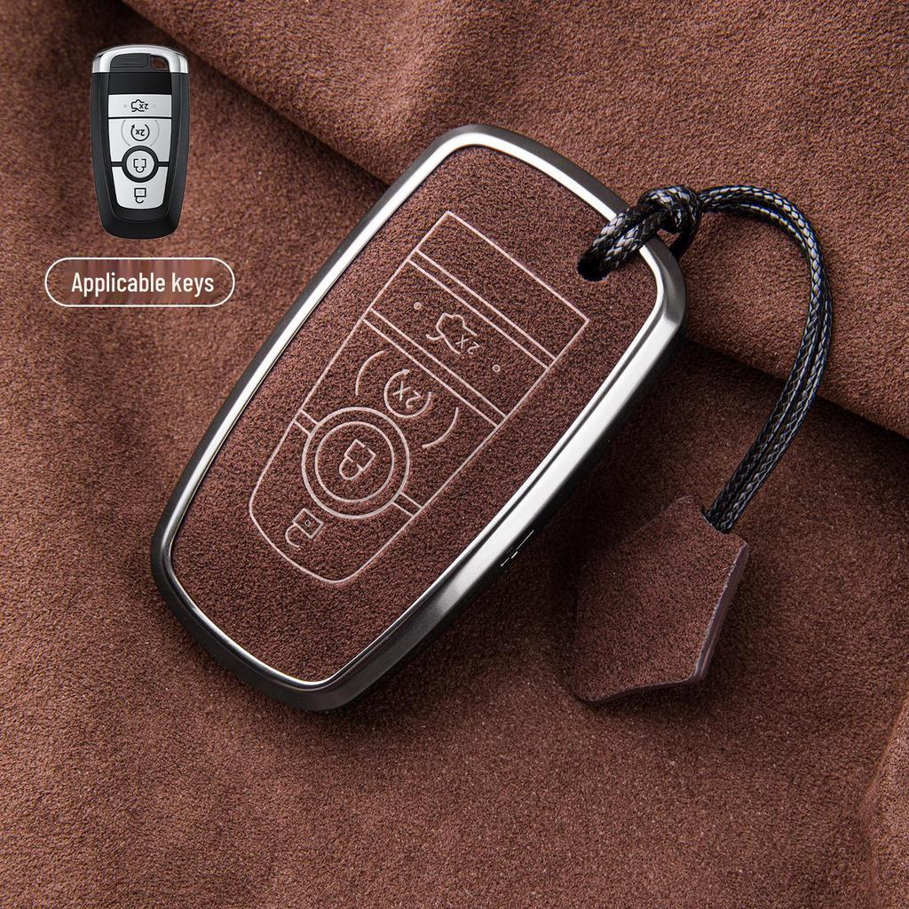 Premium Sheepskin Key Cover for Ford Explorer ST, Edge L, Mondeo EVOS