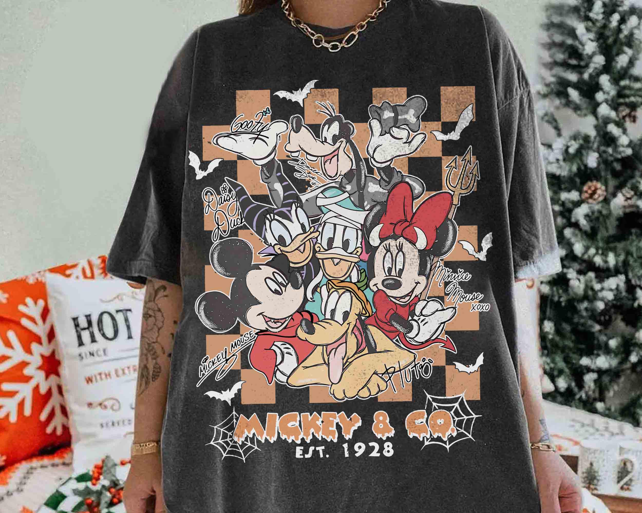 Mickey Friends Halloween Vintage TShirt Mickey And Co Est 1928 Shirt Mickeys Not So Scary Halloween Party Family Trip S