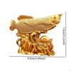 Feng Shui Wealth Arowana Fish Figurine Sturdy Decor Golden Dragon Fish,Lucky Statue for