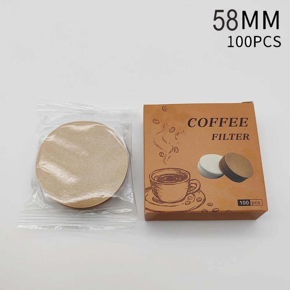 

100 шт. Бумага для кофейных фильтров Бумажные фильтры для эспрессо 51 мм-58 мм Сетка для портафильтра машины Breville Инструменты Инструменты для кофе пуровер