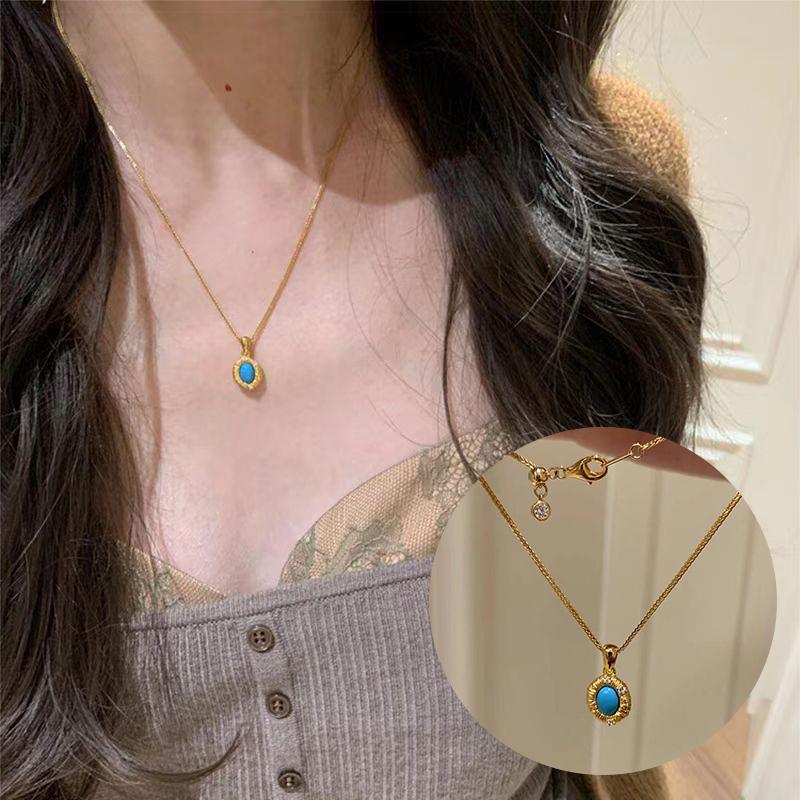 PANJBJ 925 Sterling Silver Blue Stone Ring For Women Texture Frosting Zircon Vintage Design Jewelry Birthday Gift Dropshipping