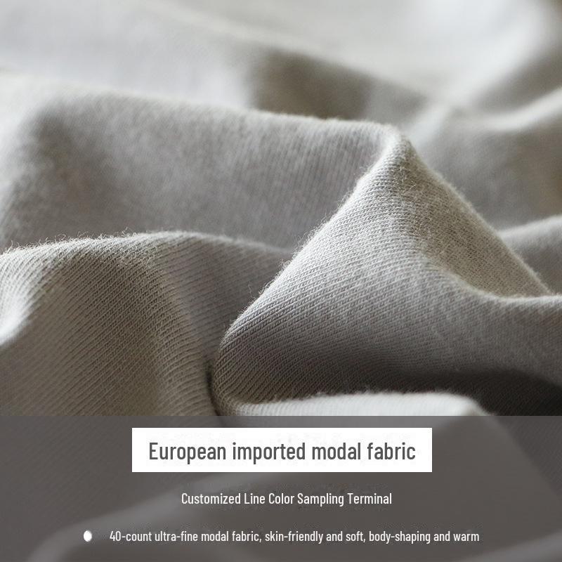 Maternity Fall Pajama Set - Nursing Friendly Cotton Thermal Wear for Pregnancy and Postpartum