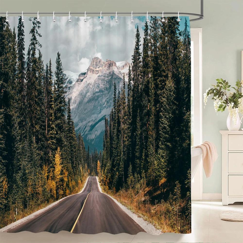 3D tropical rainforest forest landscape printed shower curtain with hook bathroom waterproof polyester bath curtain home decor