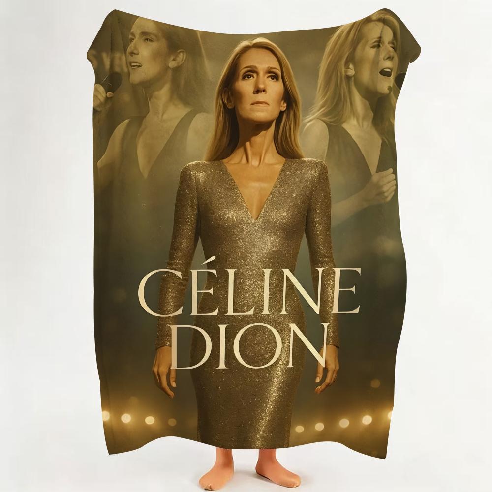 

Music CCeline DDion Throw Flannel Throw Blanket Suitable for Sofa Living Room Bedroom 75cmx90cm