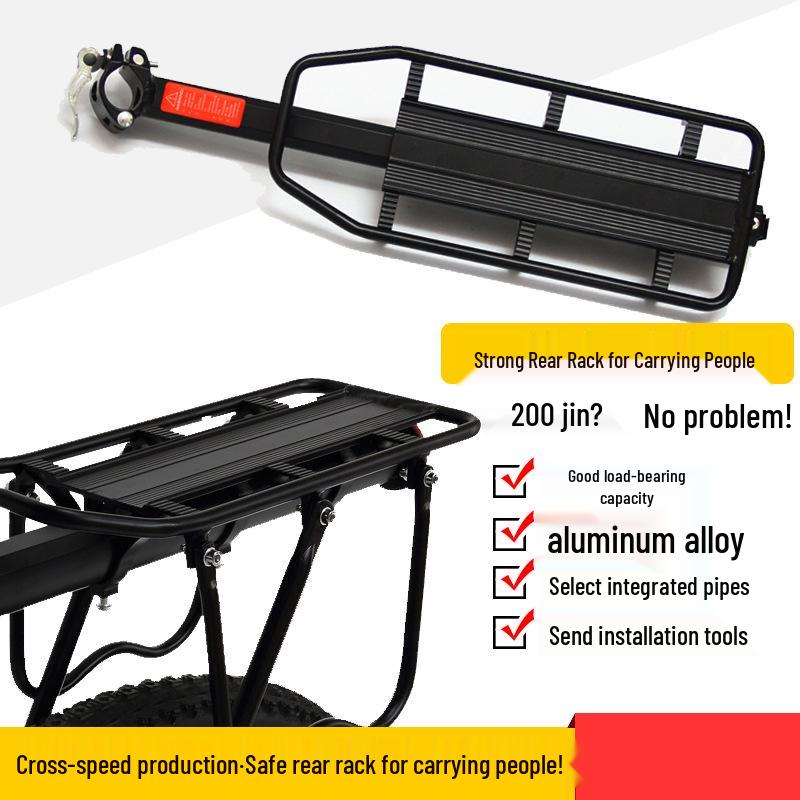 Aluminum Alloy Quick Release Bicycle Cargo Rack for Road and Mountain Bikes