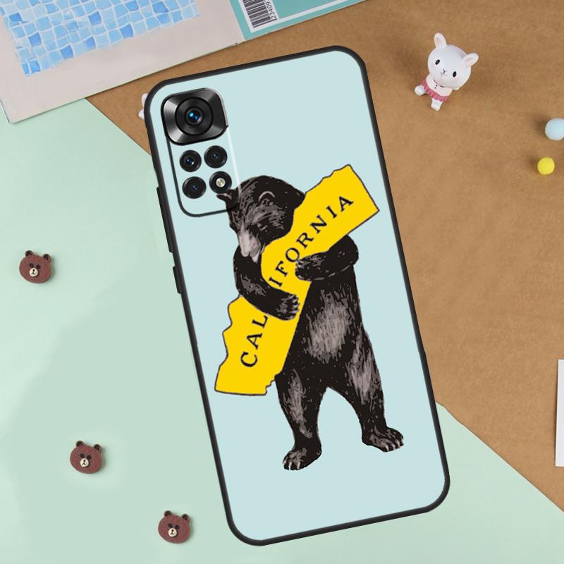 Cartoon Grizzly Bear Case For Xiaomi Redmi Note 14 13 12 9 10 11 Pro 10S 11S 12S Cover For Redmi 13C 10C 12C 14C