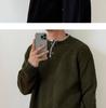 Men's Cleanfit Henley Collar Knit Sweater - Autumn/Winter High-End, Casual Base Layer