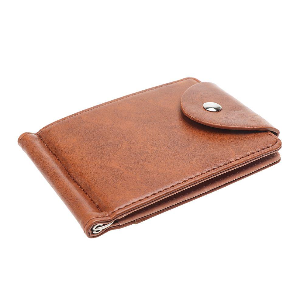 Portable Short Wallet PU Leather Money Clips ID Credit Wallet Card Bag Money Bag