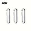1/3/5pcs Clear Self-Adhesive Recessed Finger Pulls - Modern Minimalist Oval Sliding Door Handles, No-Drill Installation,