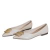 Temperament senior commuter women's shoes summer single shoes design sense one pedal pointed shallow mouth flat shoes