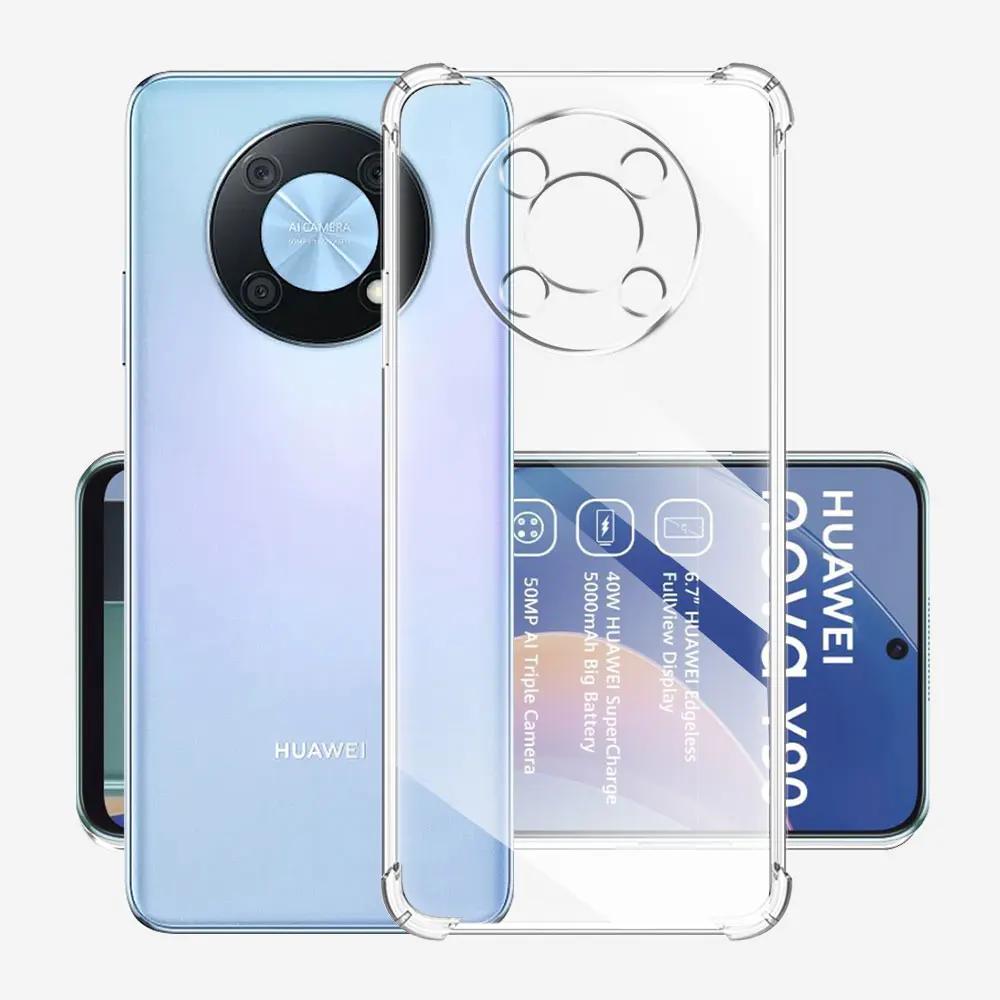 For Huawei Nova Y90 Case Silicone Soft Shockproof Transparent Cover For Nova Y90 Clear Case For Nova Y90 Y91 Y61 Y70Funda Coque