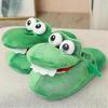 Crocodiles Plush Slippers With Open Mouth Cotton Slippers With A Moving Mouth