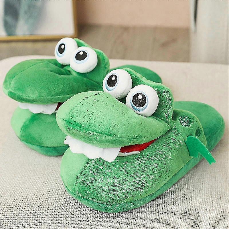 Crocodiles Plush Slippers With Open Mouth Cotton Slippers With A Moving Mouth
