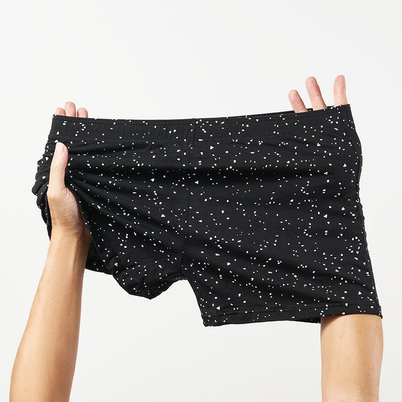 Men s Spring and Summer Ultra Thin Cotton Small Starry Sky Breathable Loose Home Boxer Briefs M
