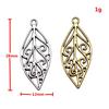 Filigree Leaf Charms Antique Alloy Pendants For Nature Inspired Jewelry