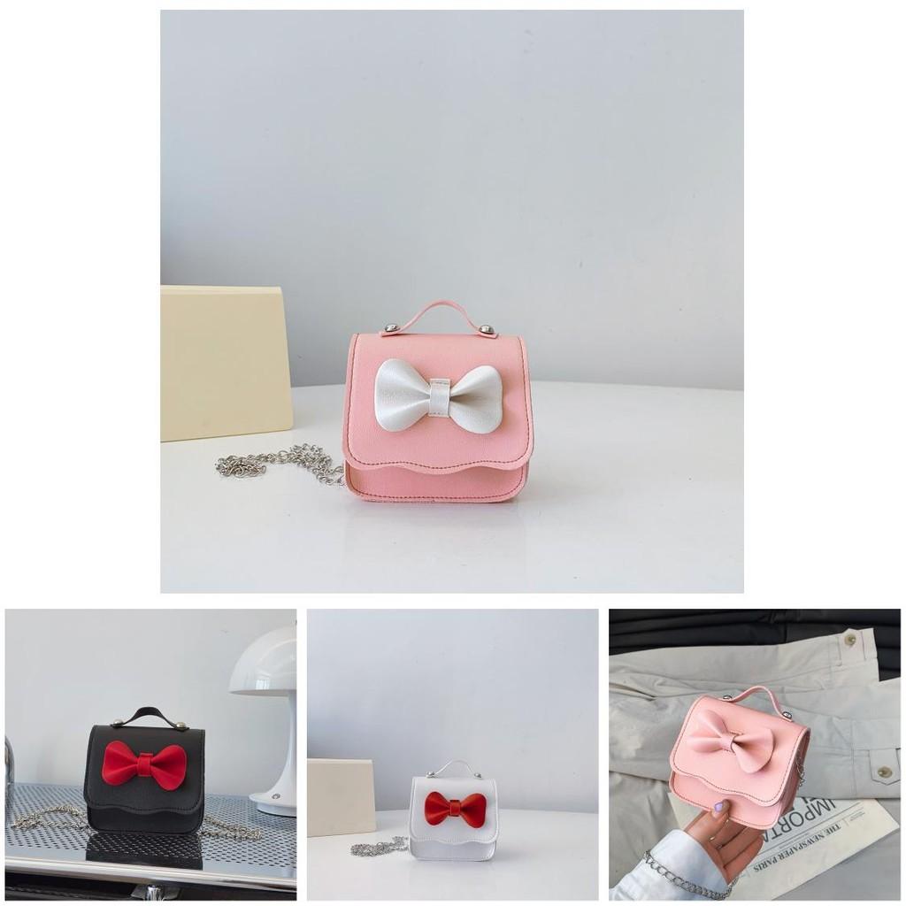 Toddler Girl Black Pu Fashionable Handbag With Scratchresistant Surface For Daily Outings